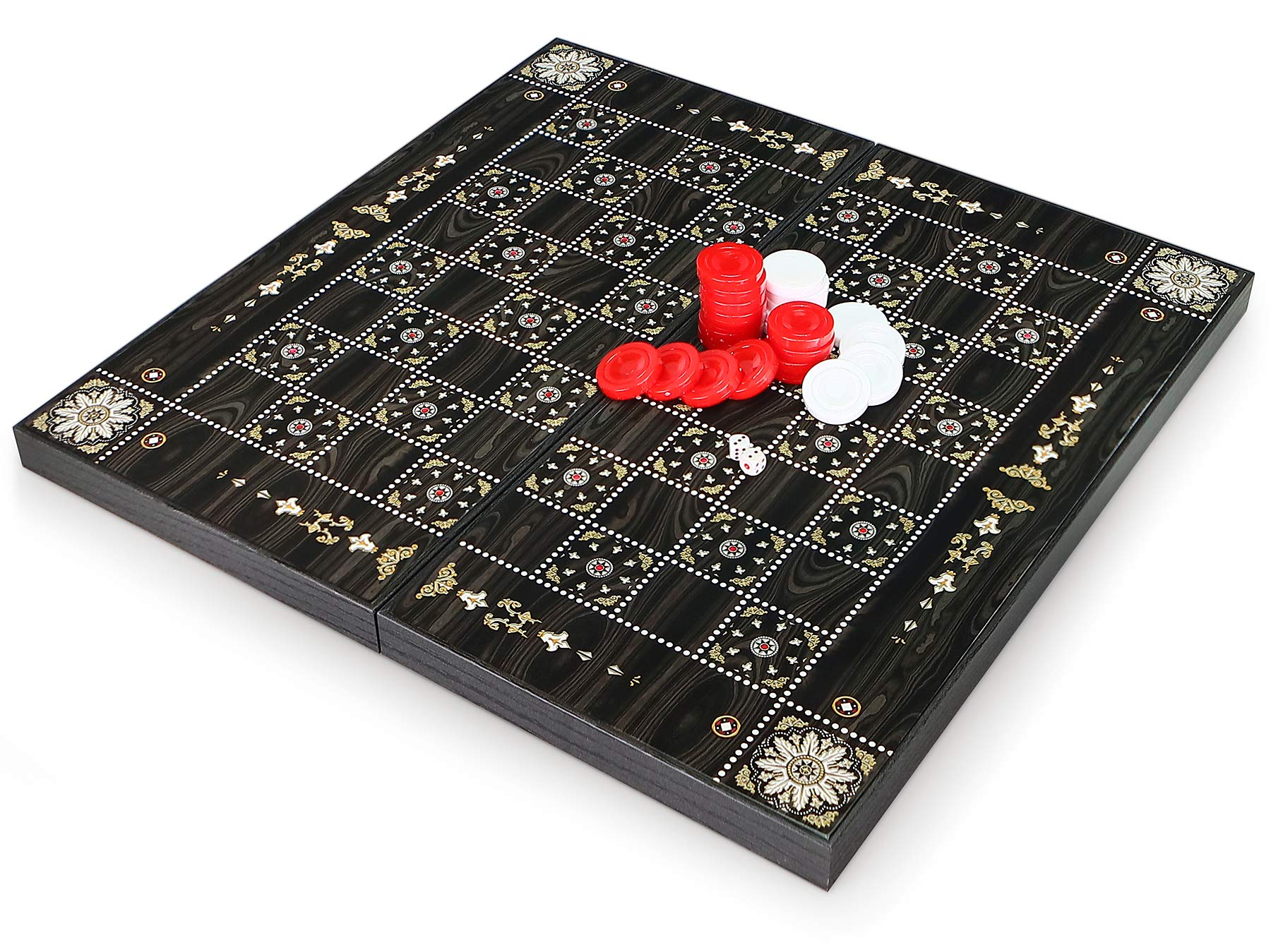 Backgammon Tavla DAMA XXL - Jeux de société - Aspect perle
