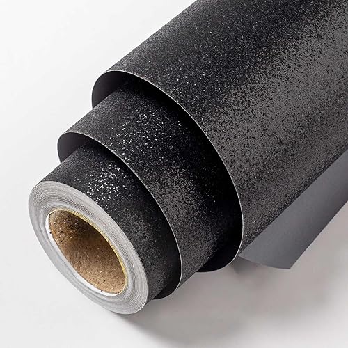 Miniatura 1 de Homeral Mini rollo de papel de regalo, 46.8 pies cuadrados (17 pulgadas x 32.8 pies), color sólido con purpurina azul real para Navidad, cumpleaños,