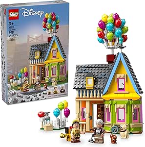 LEGO Disney and Pixar ‘Up’ House, Classic Disney Celebration Building Toy Set for Kids and Movie Fans Ages 9 and Up, A Fun Gift for Disney Fans and Anyone Who Loves Creative Play, 43217