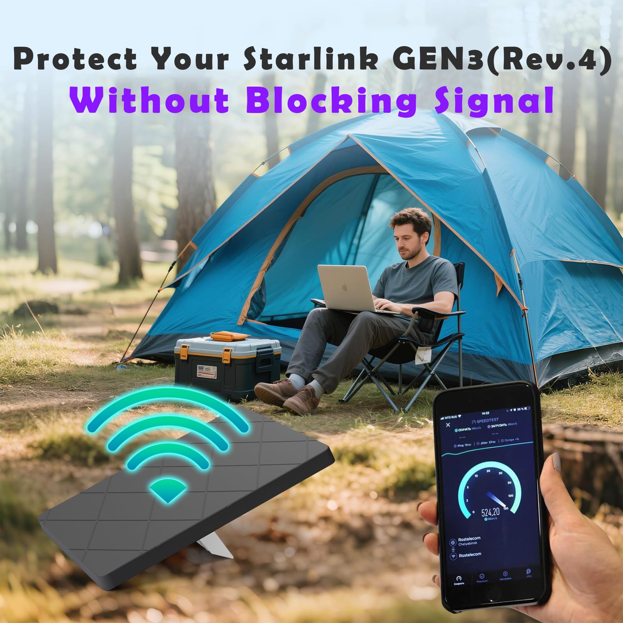 Funda de silicona para Starlink Standard Gen 3, impermeable y antigolpes, protección contra granizo, arena y piedras, para exteriores, techo y autocaravana