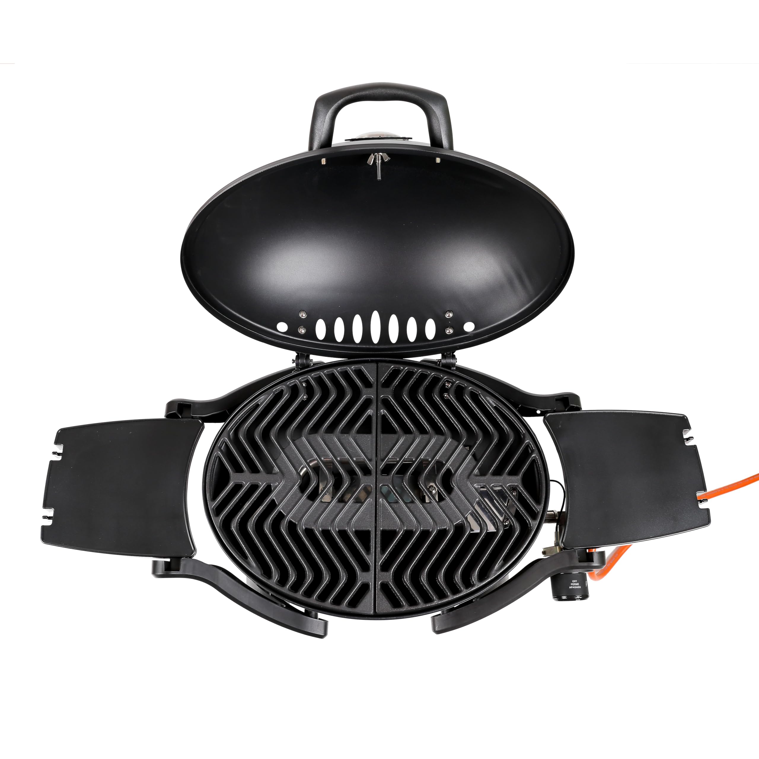 Gasgrill Outdoor Camping Tragbarer Grilltisch Einzelbrenner usw (Schwarz)