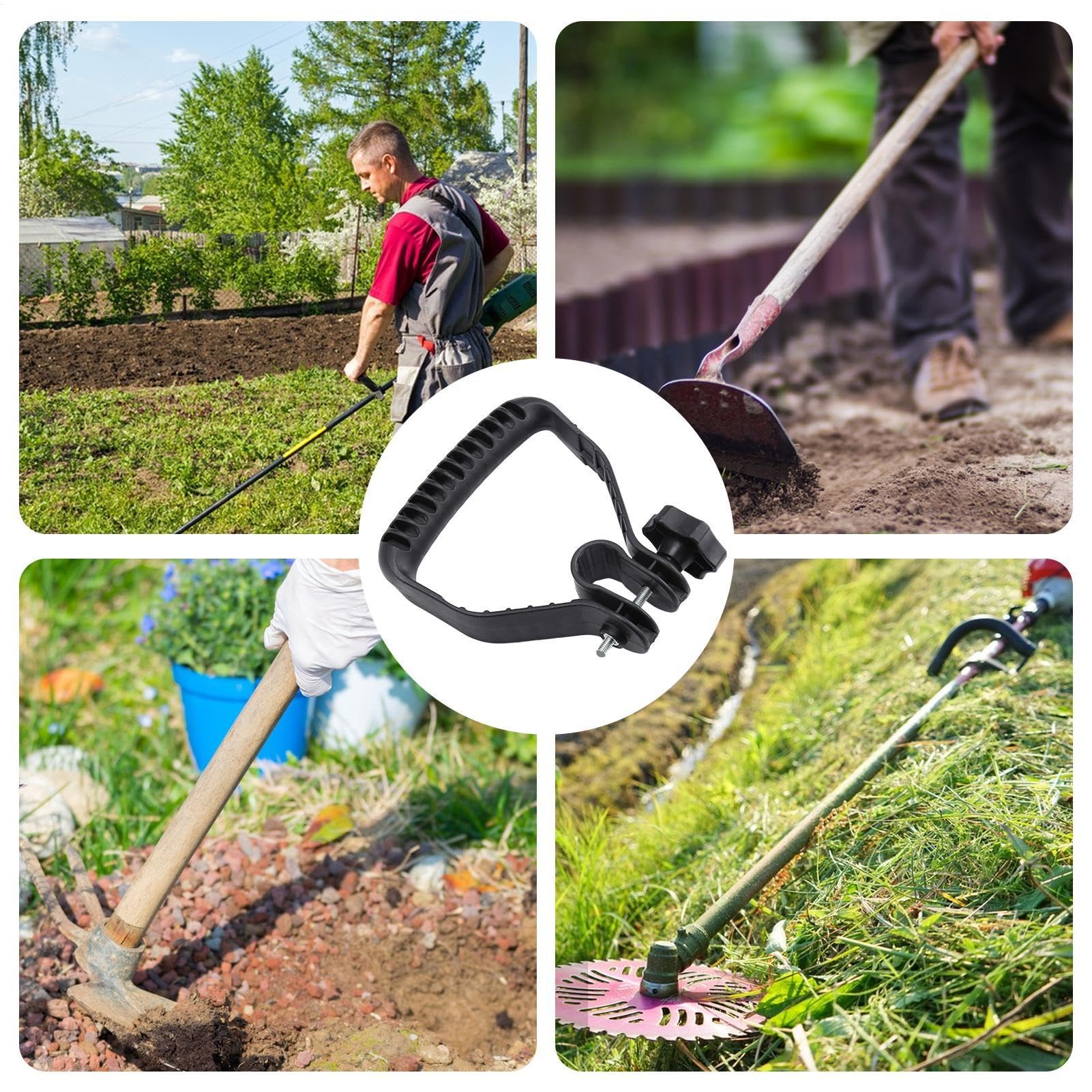Manico per pala, robusto manico di ricambio per vanghe e pale, design ergonomico, materiali durevoli per attività in giardino, tomba e all'aperto, misura universale per diversi tipi di attrezzi