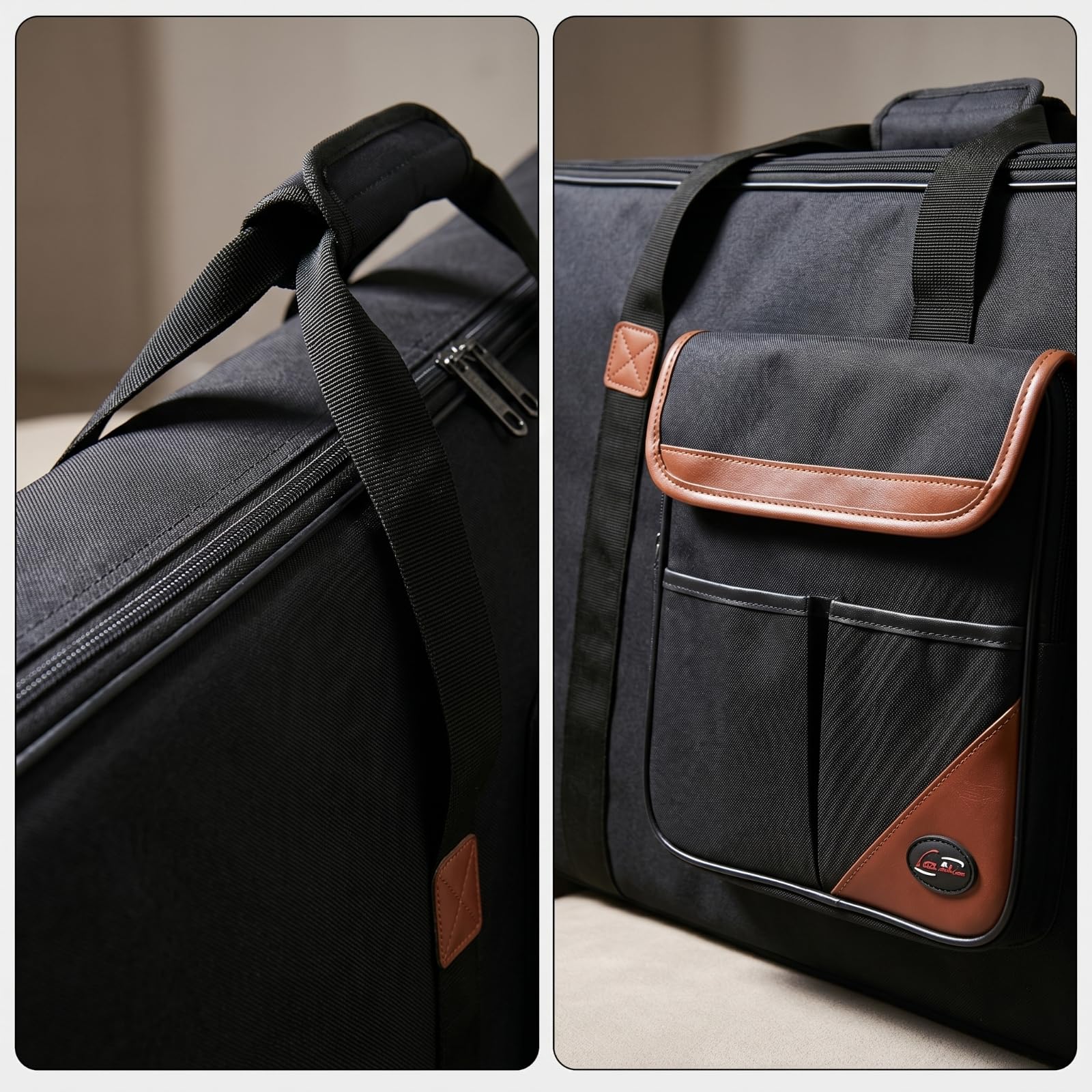 Borsa Imbottita Custodia Portatile per Tastieristi, Array, Nero, 61 Tasti