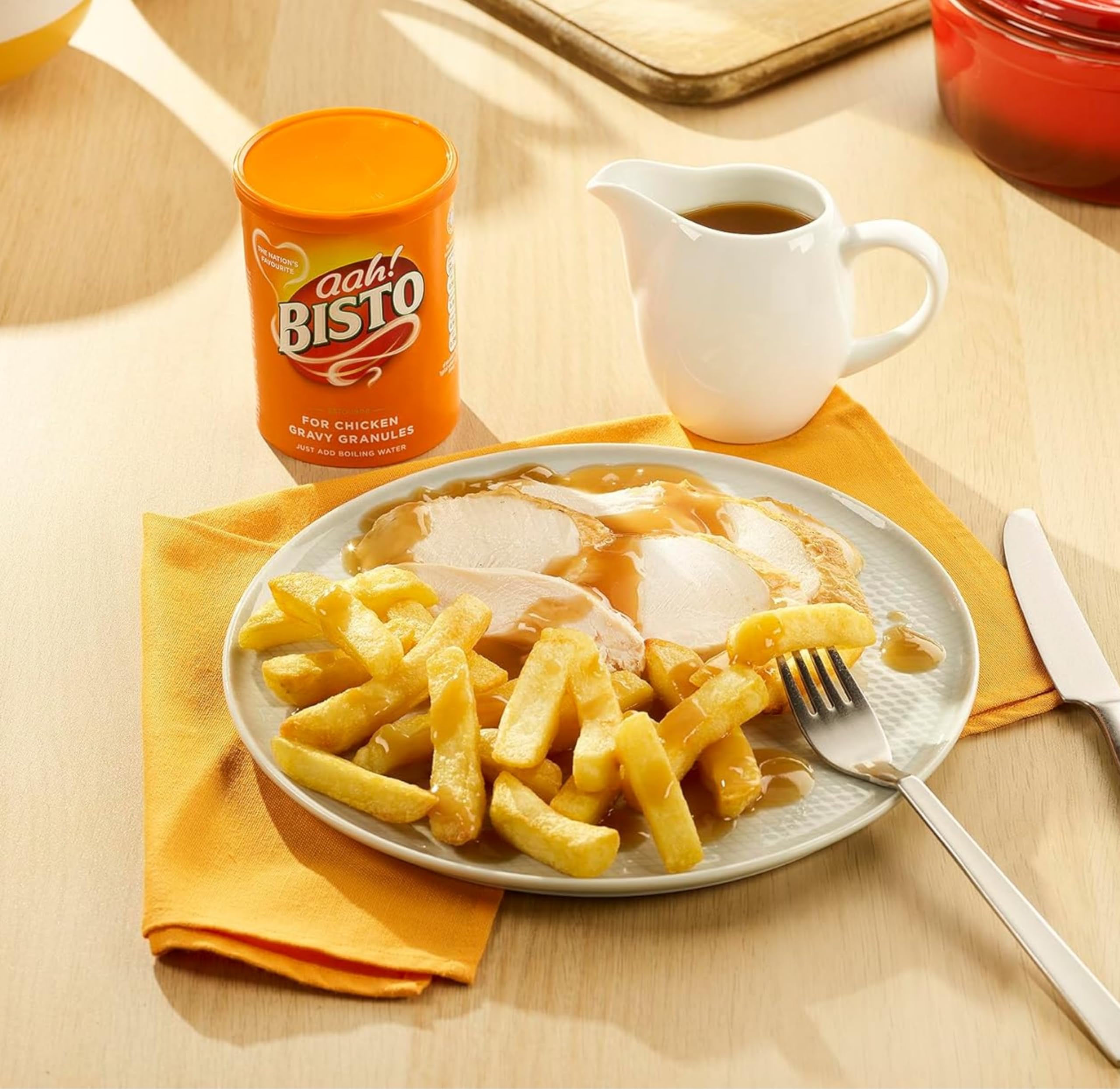 Bisto Chicken Gravy Granules 190g – Salsa Instantánea de Pollo – Gravy Inglesa Tradicional para Carnes y Asados