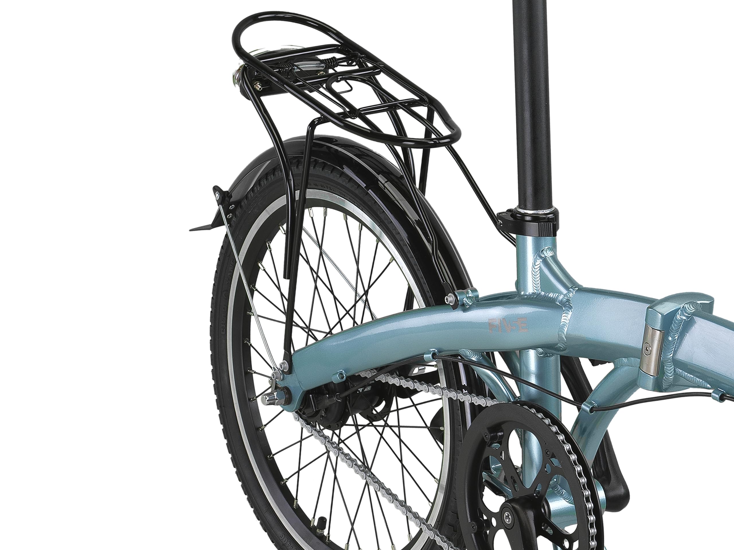 PACTO Five N7 Premium Klappfahrrad Für Erwachsene - Aluminiumrahmen Bike 20 Zoll Aluminiumräder Bicycle, 7 Nabenschaltungen Rücktrittbremse Faltrad Klapprad