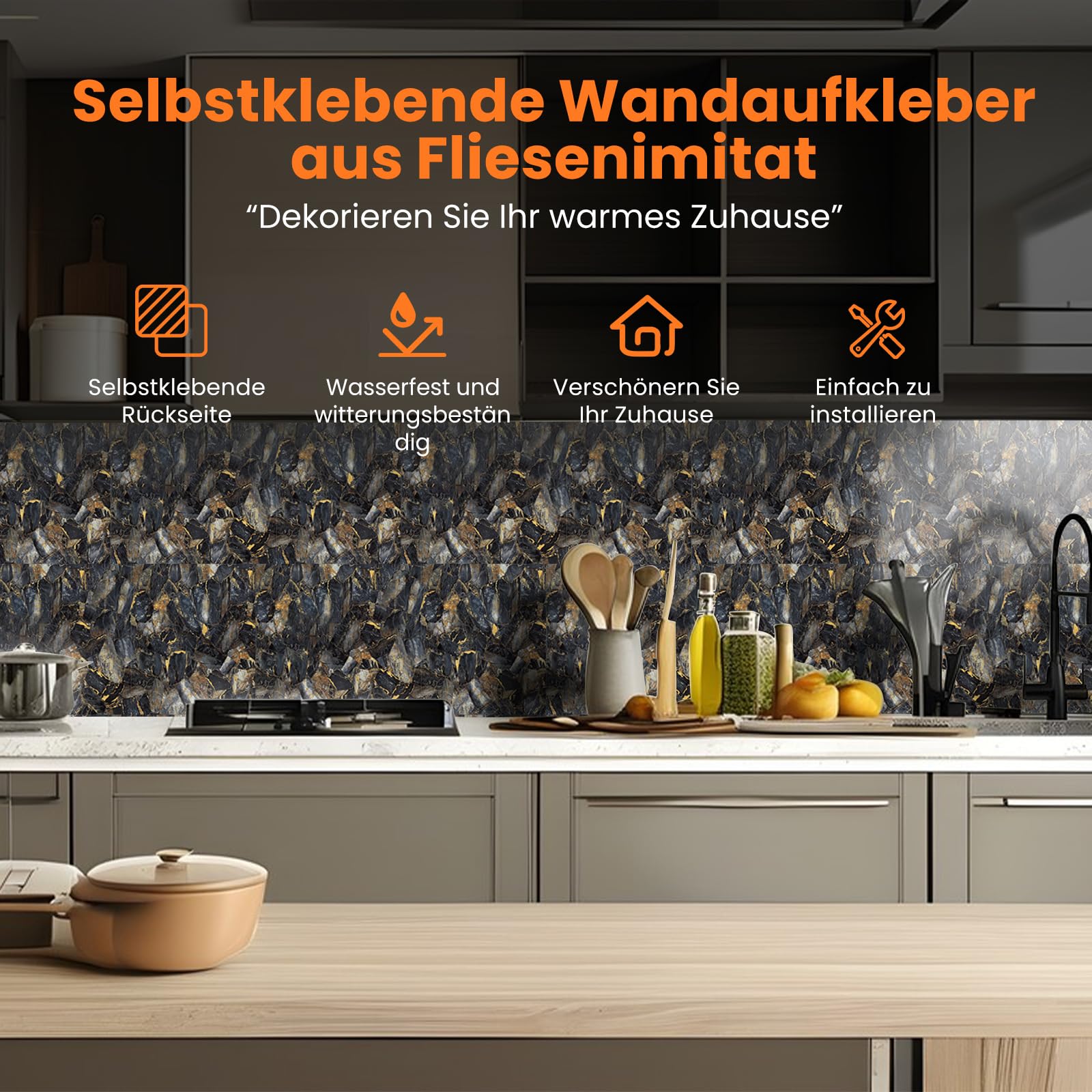 Coloray Wandpanelen Zelfklevend - Gladde, rechthoekige mozaïek PVC