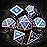 Haxtec Metal DND Dice Set Heavy D&D Dice for Dungeons and Dragons Pathfinder Roleplaying Table Games-Enamel Dice Copper Blue