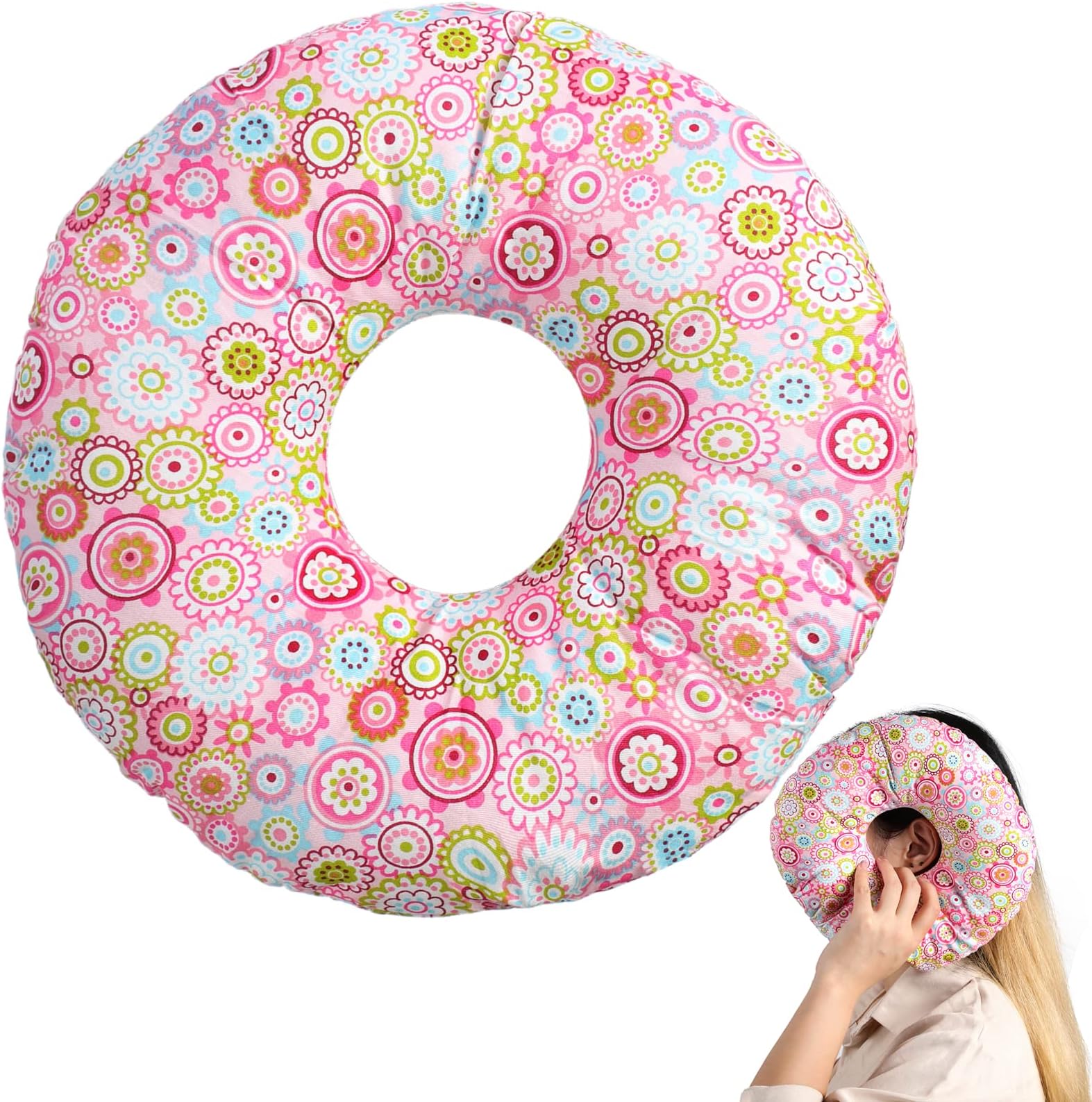 NEPPT Ear Piercing Pillow for Side Sleepers Cnh Donut with Hole Medical