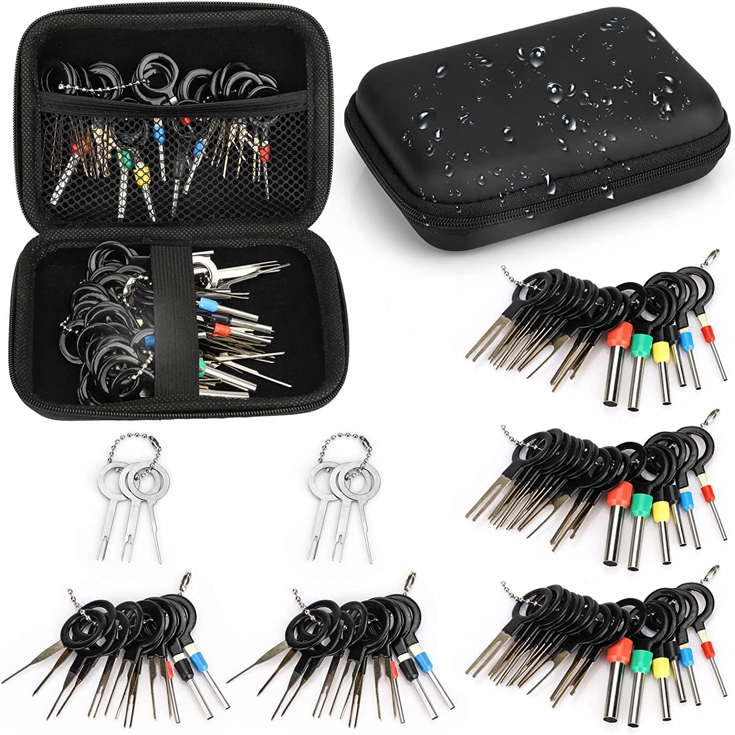82PCS Herramientas de extracción de terminales Herramienta de extracción de Pines con Caja de Almacenamiento para la mayoría de los terminales de Conector y Otros Dispositivos domésticos