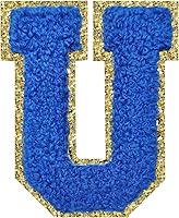 Vista 145 de SPRT - Parches de letras de chenilla universitaria con purpurina, parche de letras blancas para planchar con letras del alfabeto para disfraz