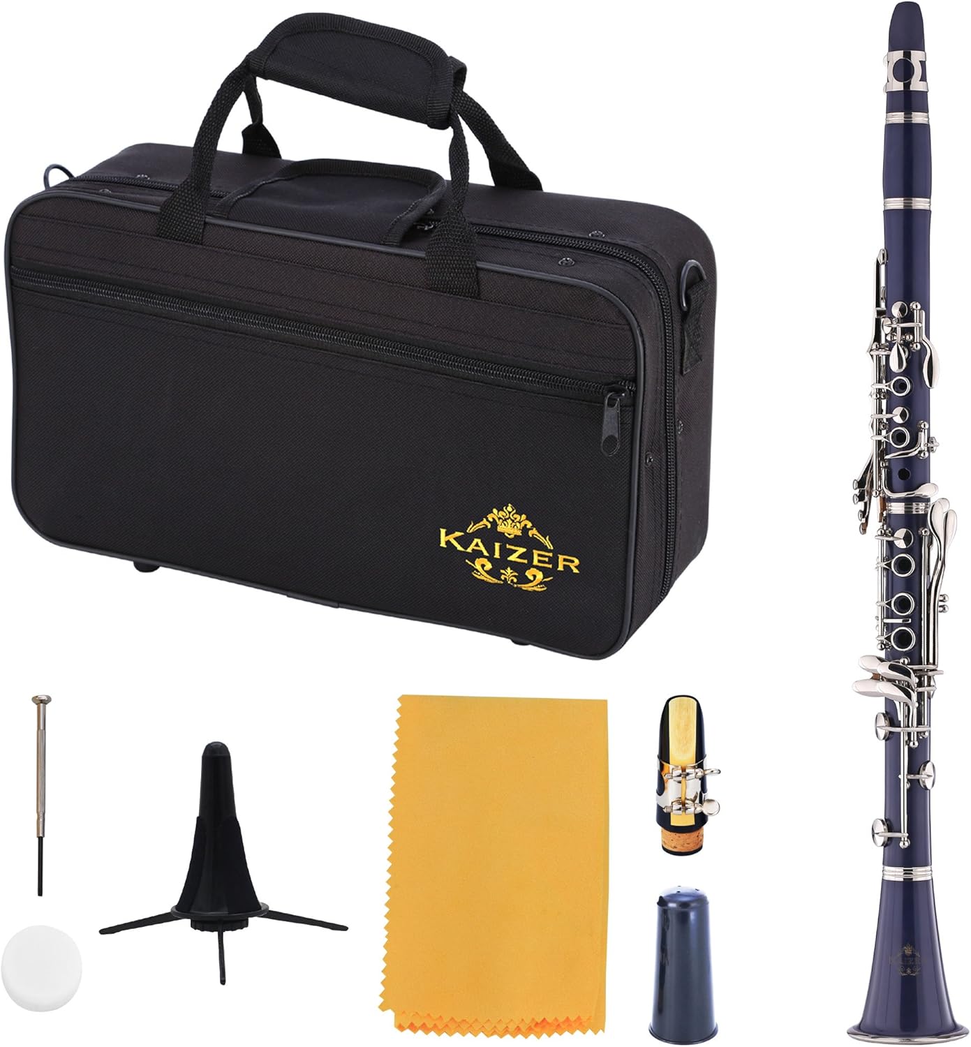 Kaizer Clarinet B Flat Bb Navy Blue CLE-1000NY