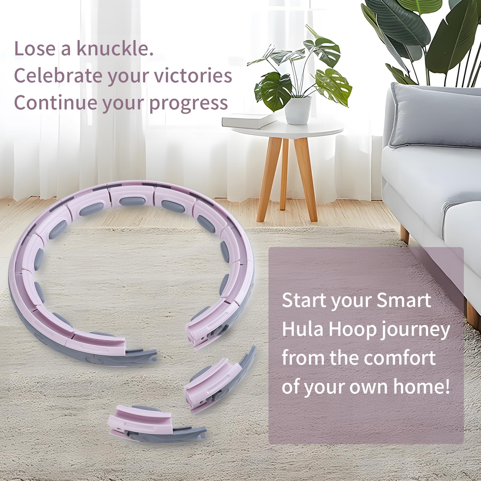Hula Hoop Fitness Dimagrante, Smart Hula Hoop con Peso Palla, Intelligente Professionale,16 Nodi con contatore, Non Cade Mai, per Adulti e Principianti