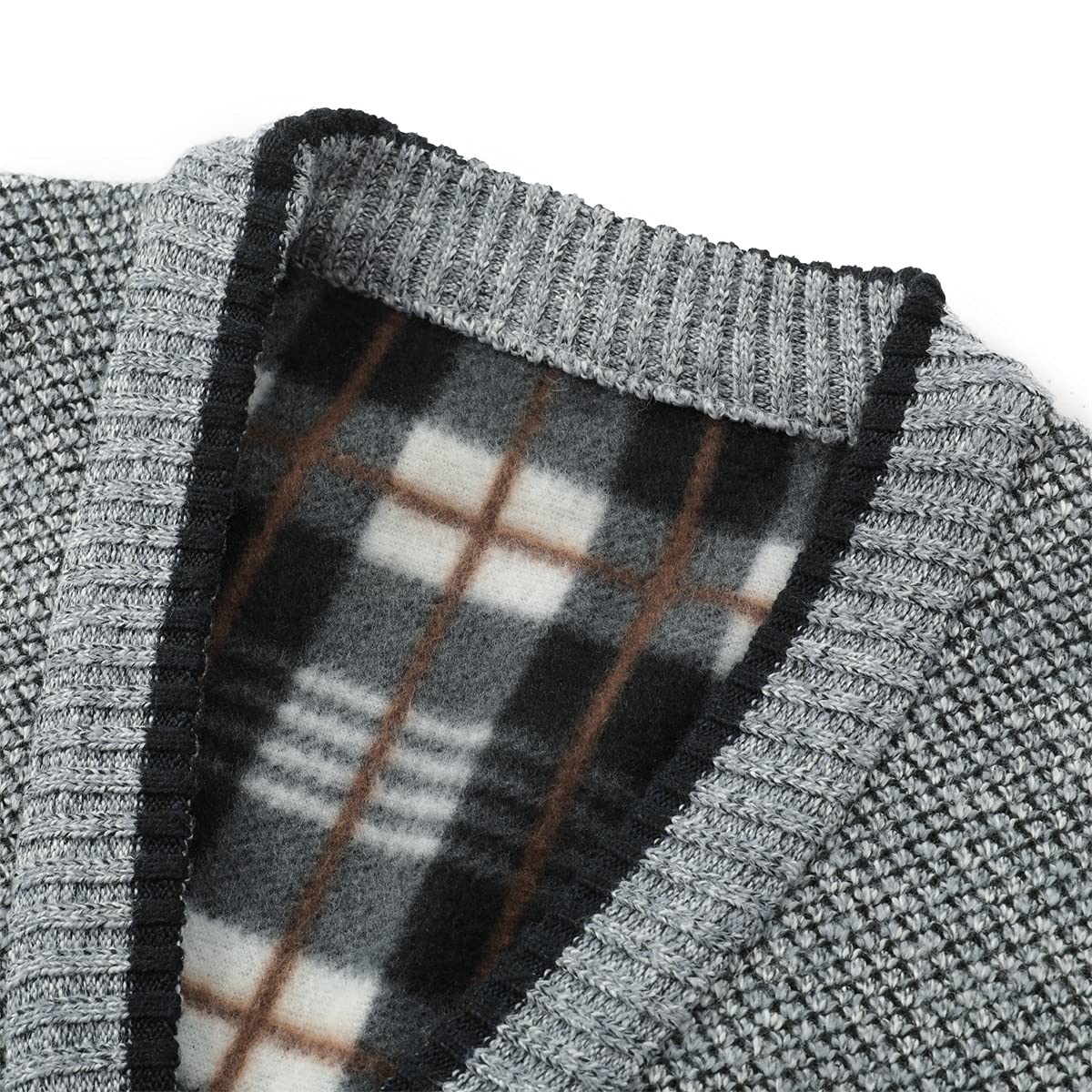 Allthemen Cardigan da Uomo con Scollo a V Cardigan Foderato con Bottoni Maglione Pesante Sweater Caldo