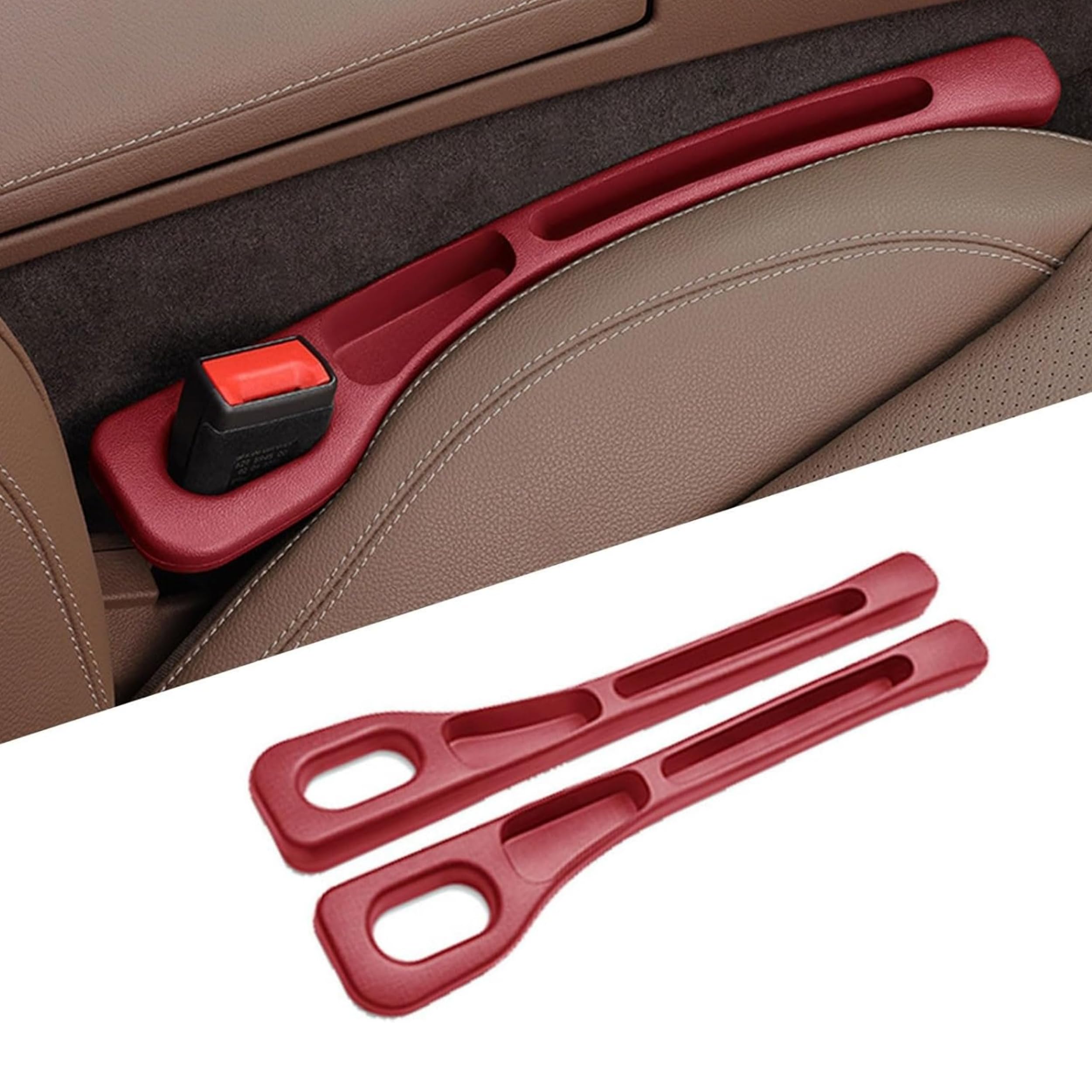 Tryagat Red Car Seat Gap Filler For Honda Civic Type R 2017-2022, Car Gap Stopper Leakproof Organizer Seat Gap Pad Padding Interior Accessories Protector,
