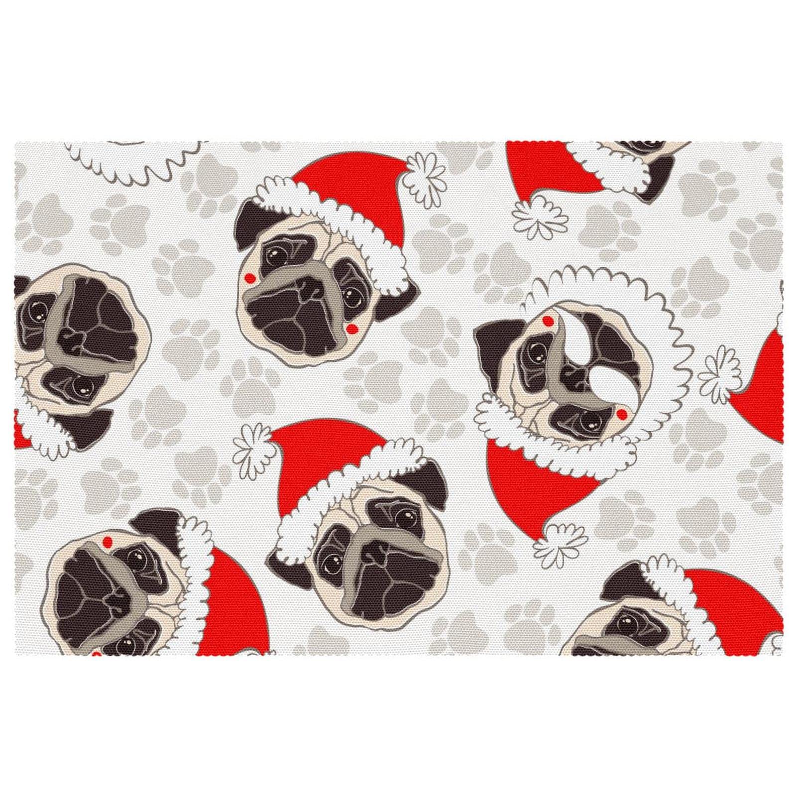 Sets de table patte de chien de Noël pour sublimer votre repas de réveillon en famille