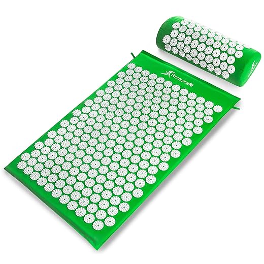 ProsourceFit Acupressure Mat and Pillow Set for Back/Neck Pain Relief and Muscle Relaxation