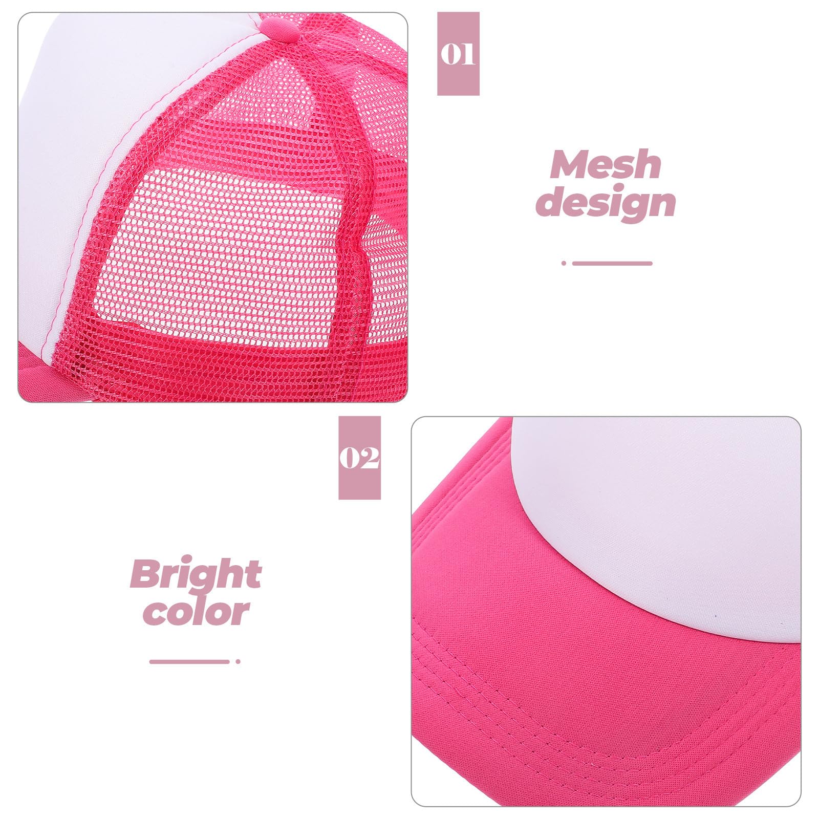 Teiliges Sublimations-Baseballcaps mit Mesh DIY Blanko Polyester Kappen Atmungsaktiv Leicht Individuell Bedruckbar Unisex für Sommer Outdoor Sport