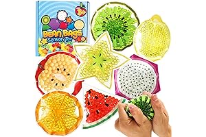 OleOletOy 7 Pack Squish Panel Fruit Sensory Toys: Calming Fidget Toys for Kids and Adults