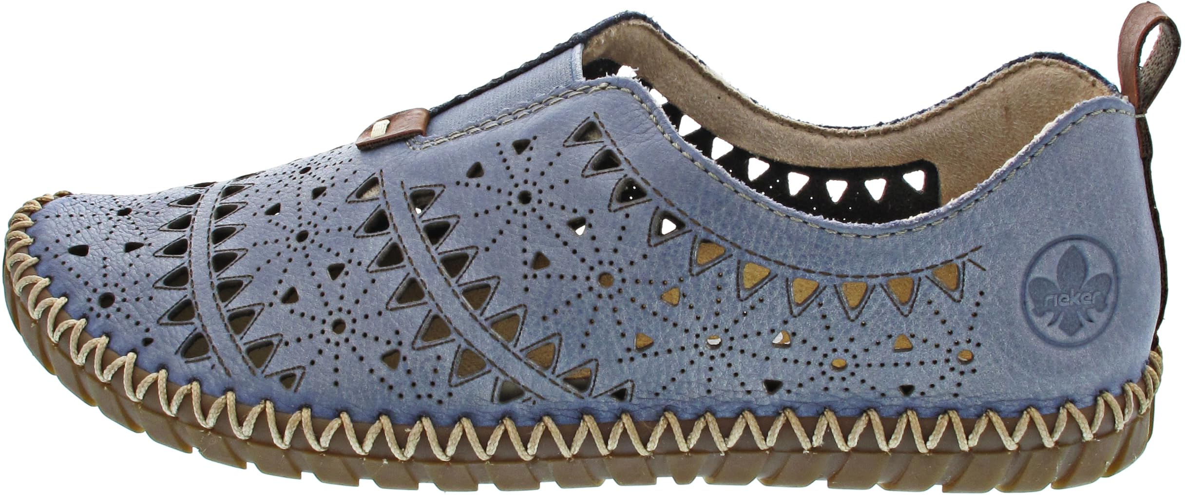 Rieker M2852, Women's Loafer, Blue, 6 UK