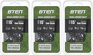 8TEN Micro Chisel Chainsaw Chain 15 Inch .050 .325 64DL for Husqvarna 50 55 455 Rancher Jonsered 325 Dolmar (3 Pack)