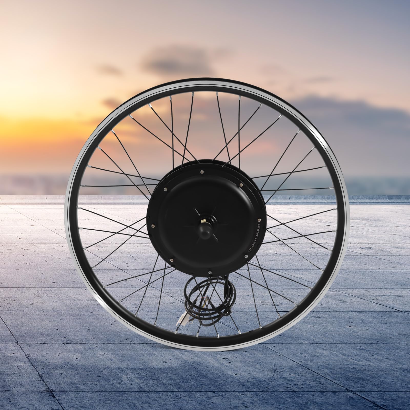 Kit de conversion pour vélo électrique 48 V 1000 W Brushless - Moteur de roue avant 55 km/h 26 pouces - Kit de conversion E-Bike avec écran LCD, contrôleur, poignée et capteur PAS - Moteur électrique