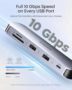 Anker Nano Laptop Docking Station Dual Monitor,8-in-1 USB C Hub for Windows