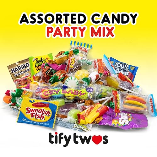 Miniatura 3 de Tify Twos Mezcla de dulces surtidos de piñata  3 libras, dulces agridulces para relleno de piñata, mezcla de dulces a granel con bolos, Cry Baby,