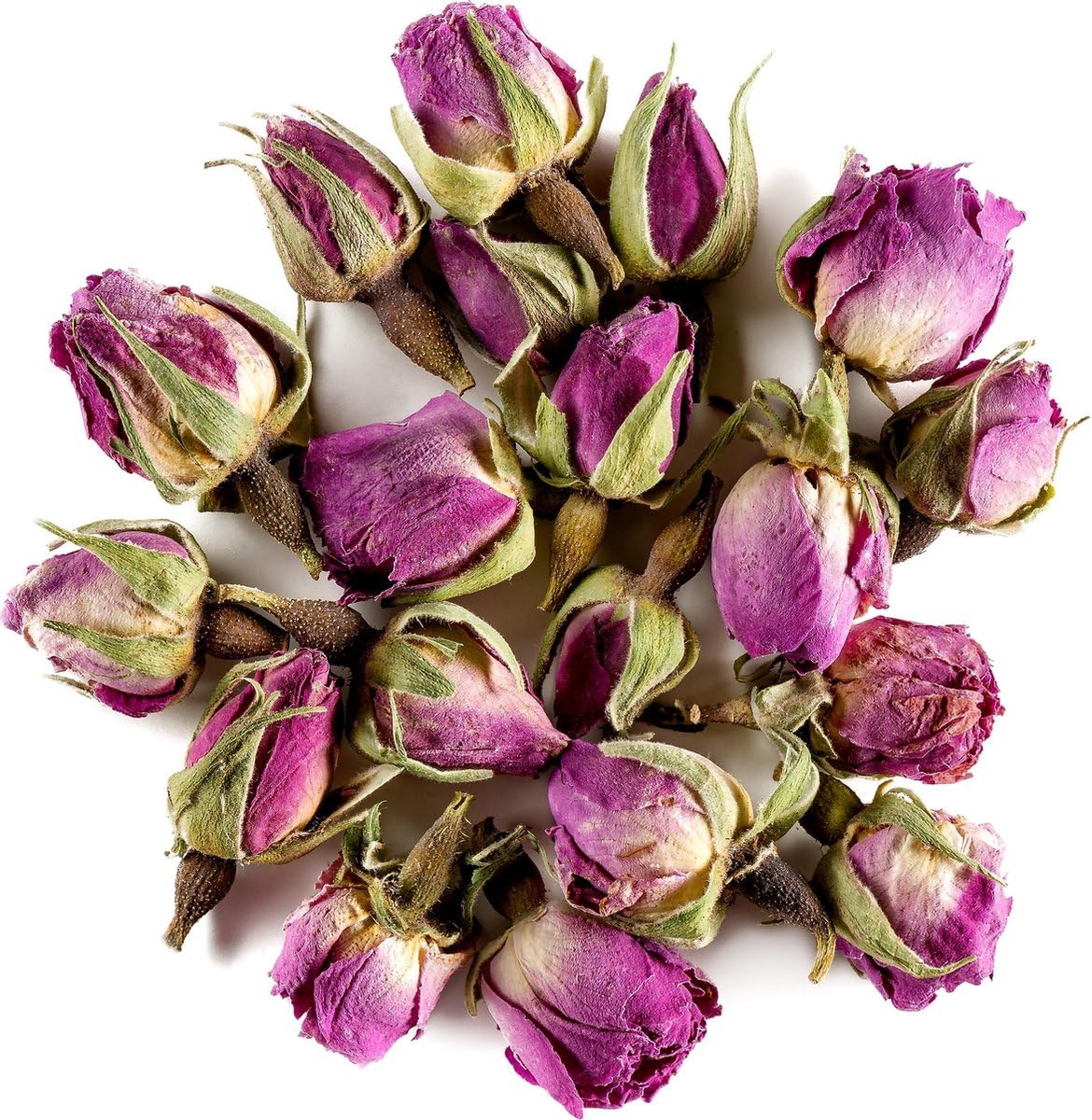 1kg Premium Speisepflanzen-Rosenknospen - Infusion aus getrockneten Atlas-Rosenblättern - Süßer und blumiger Geschmack und Aroma - 100% natürlich, rein und ohne Zusatzstoffe | TazarinLtd