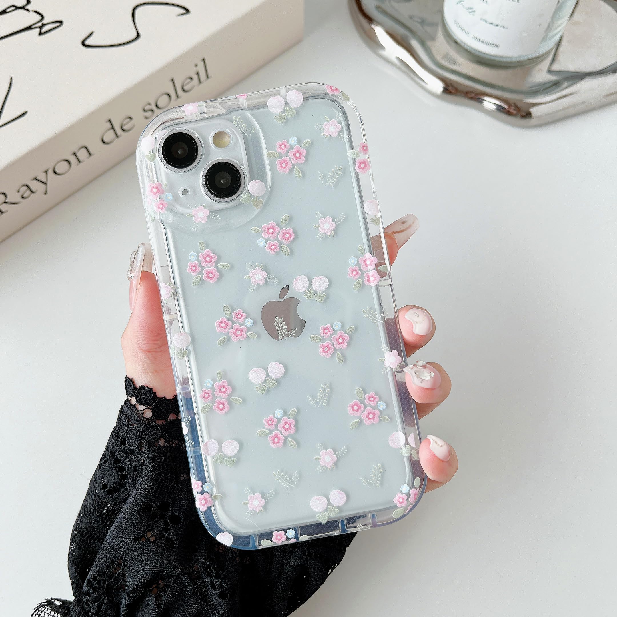 Amazon.com: RALEAVO Compatible for iPhone 13 Case, Clear Floral Flower  Pattern Phone Case Cute Soft TPU Cover Case for Girls Women Shockproof Transparent  Case for iPhone 13 (6.1"),Pink : Cell Phones &