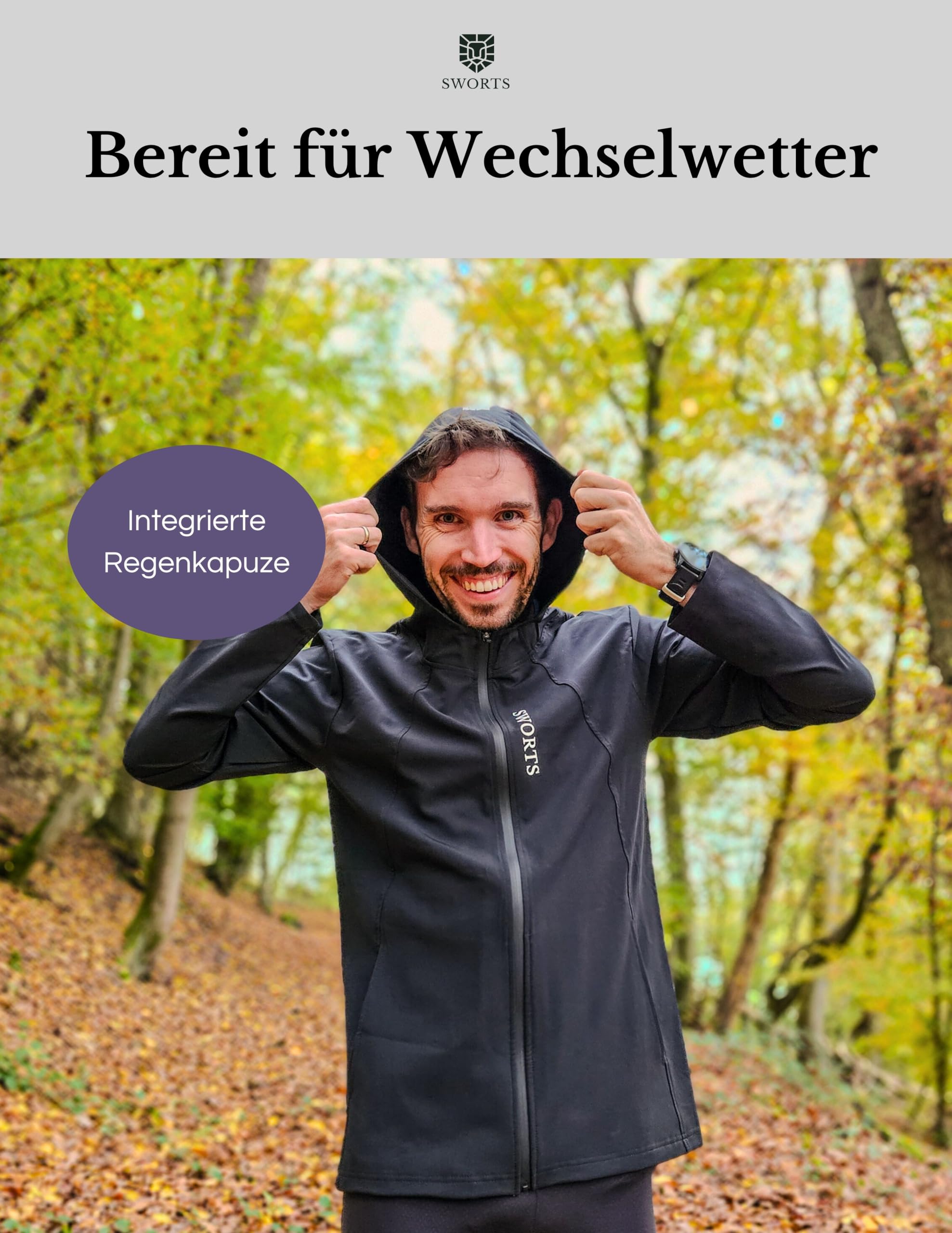 Essential Laufjacke Herren I Leichte Windbreaker Sportjacke