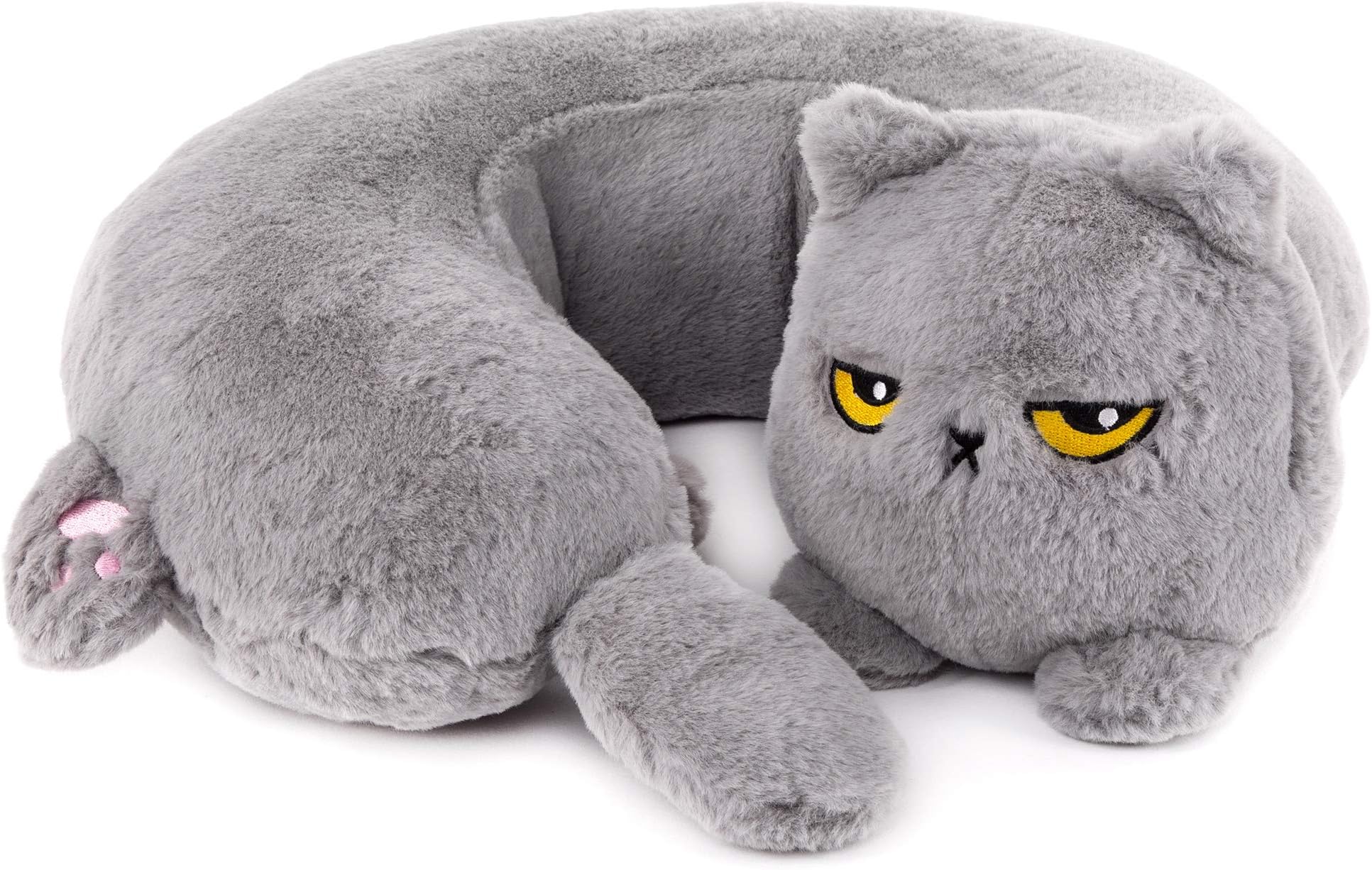 Smoko Heated Grumpy Cat Neck Pillow | Traveling