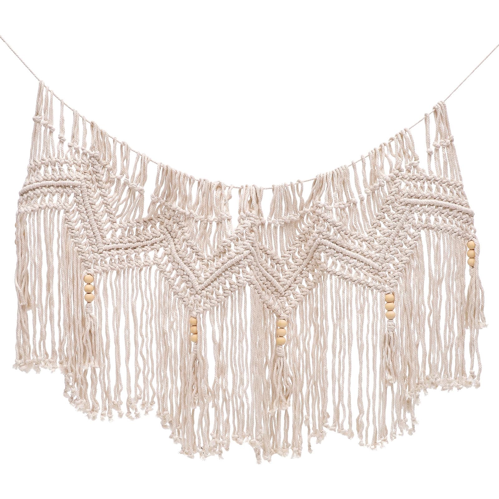 Macramé de style bohème naturel pour habiller une galerie d'art moderne