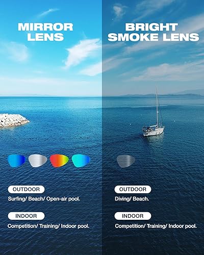 Miniatura 5 de ZIONOR G1 Nava Super Anti-niebla Gafas de natación unisex espejolente de humo brillante