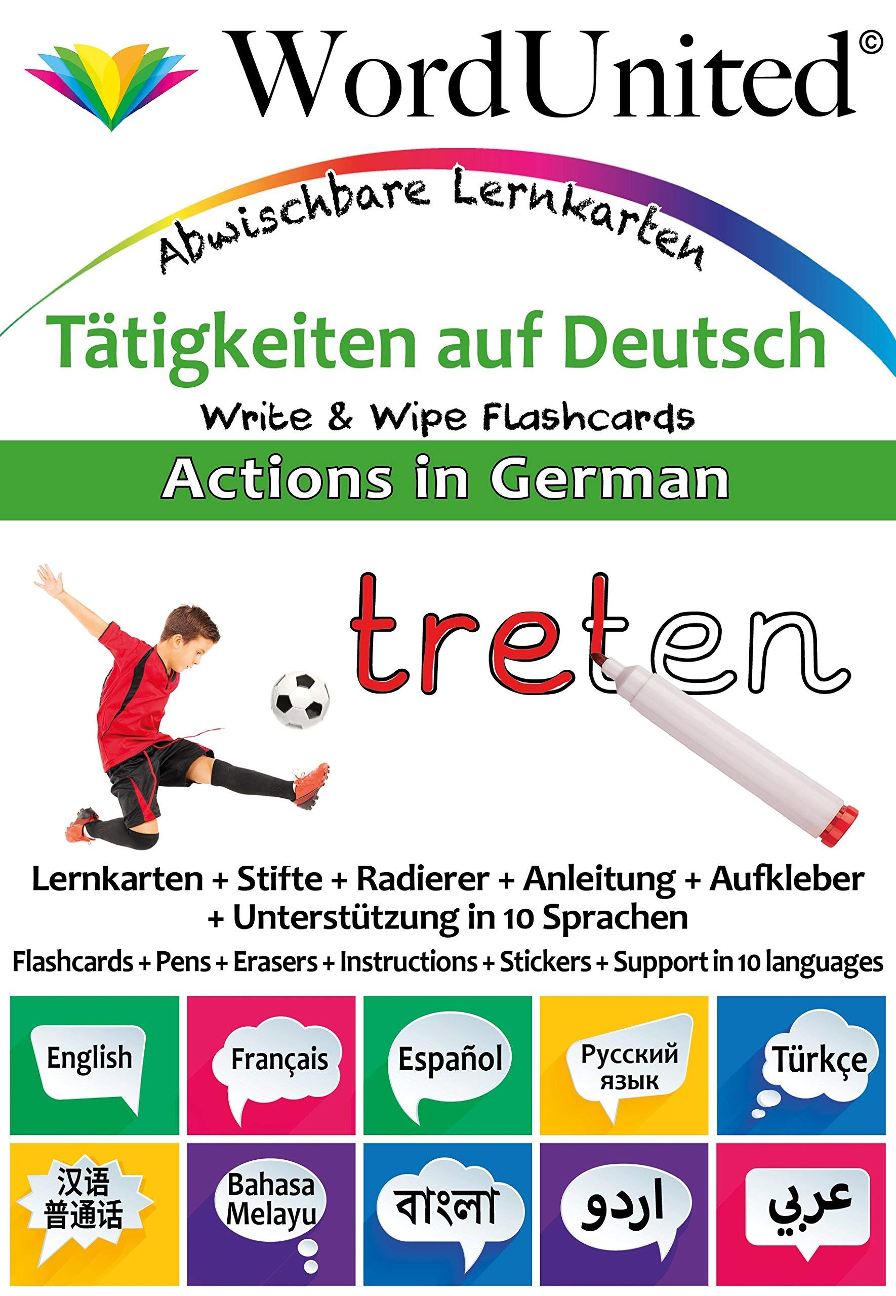 Actions in German - Write & Wipe Flashcards