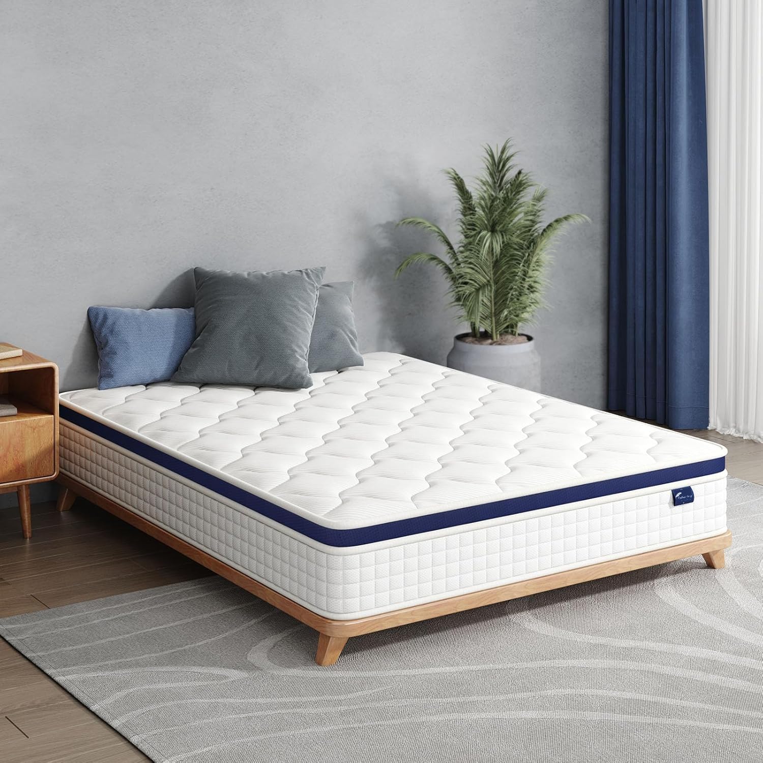 5 Zoned Pocket Spring Mattress | High Resilience & Memory Foam Mattress King Size 78x72 | Orthopedic Hotel Feel Gadda with 300GSM Knitted Fabric | King Bed Mattresses, 78x72x10 Inches