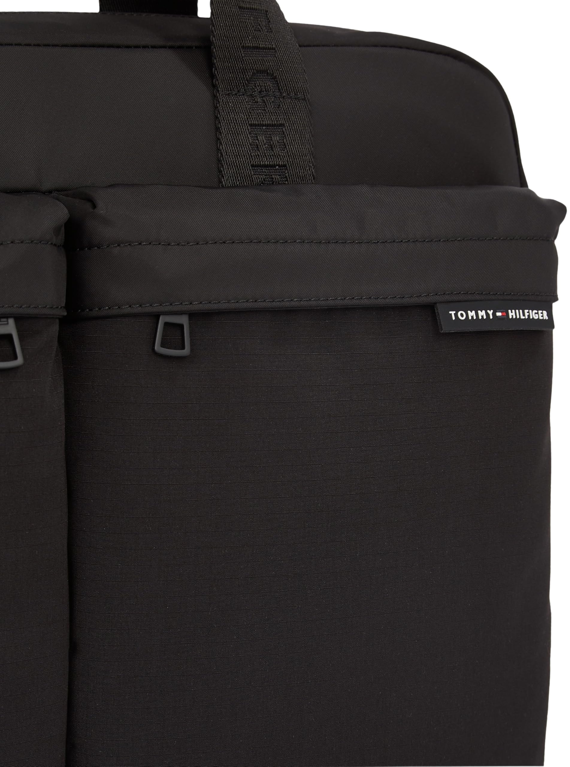 Tommy Hilfiger Sac pour Ordinateur Portable Homme Element Repreve Bandoulière Amovible, Noir (Black), Taille Unique