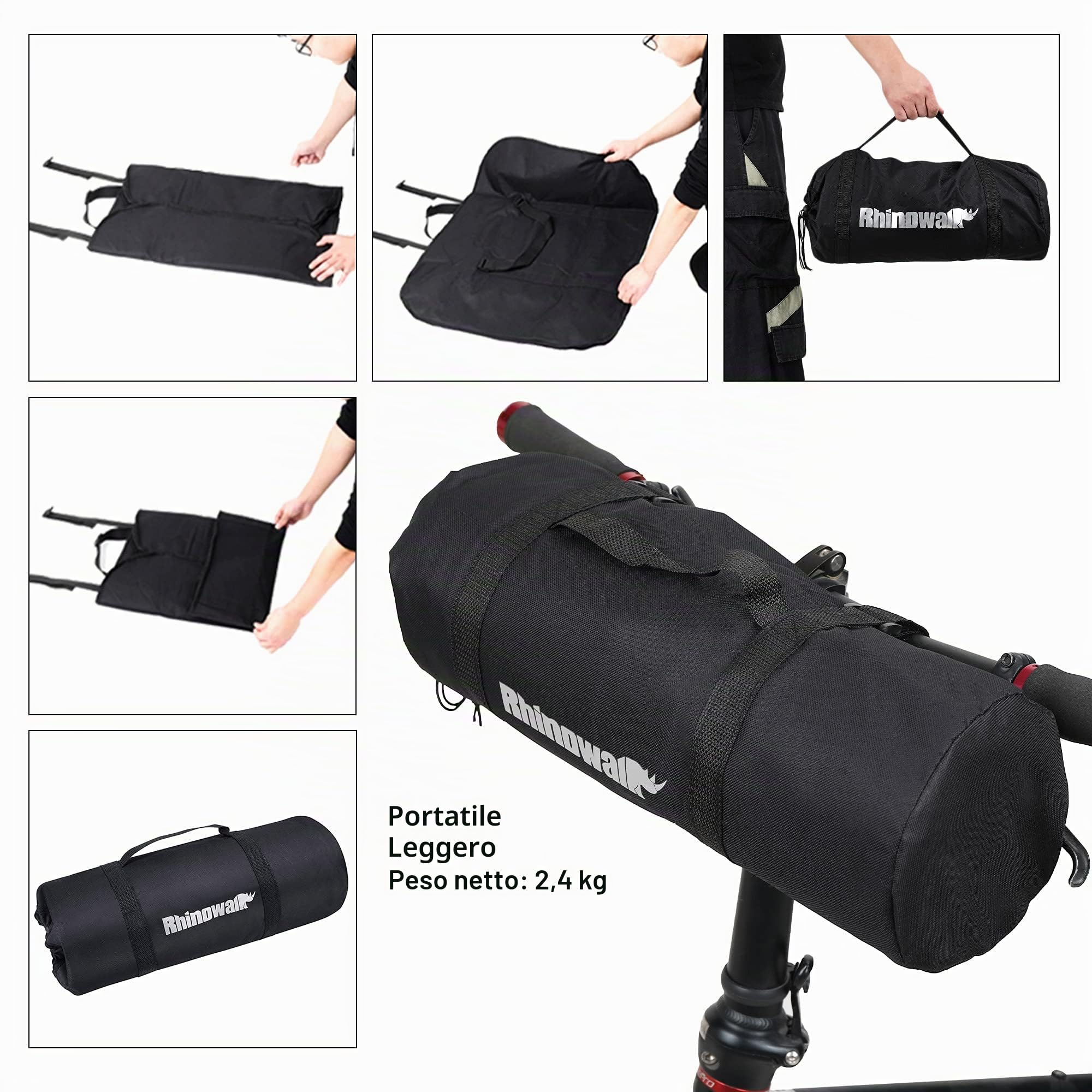 UBORSE Borsa da trasporto per bicicletta, impermeabile, pieghevole, per bicicletta pieghevole da 26", pieghevole, da corsa, 700 C, con custodia