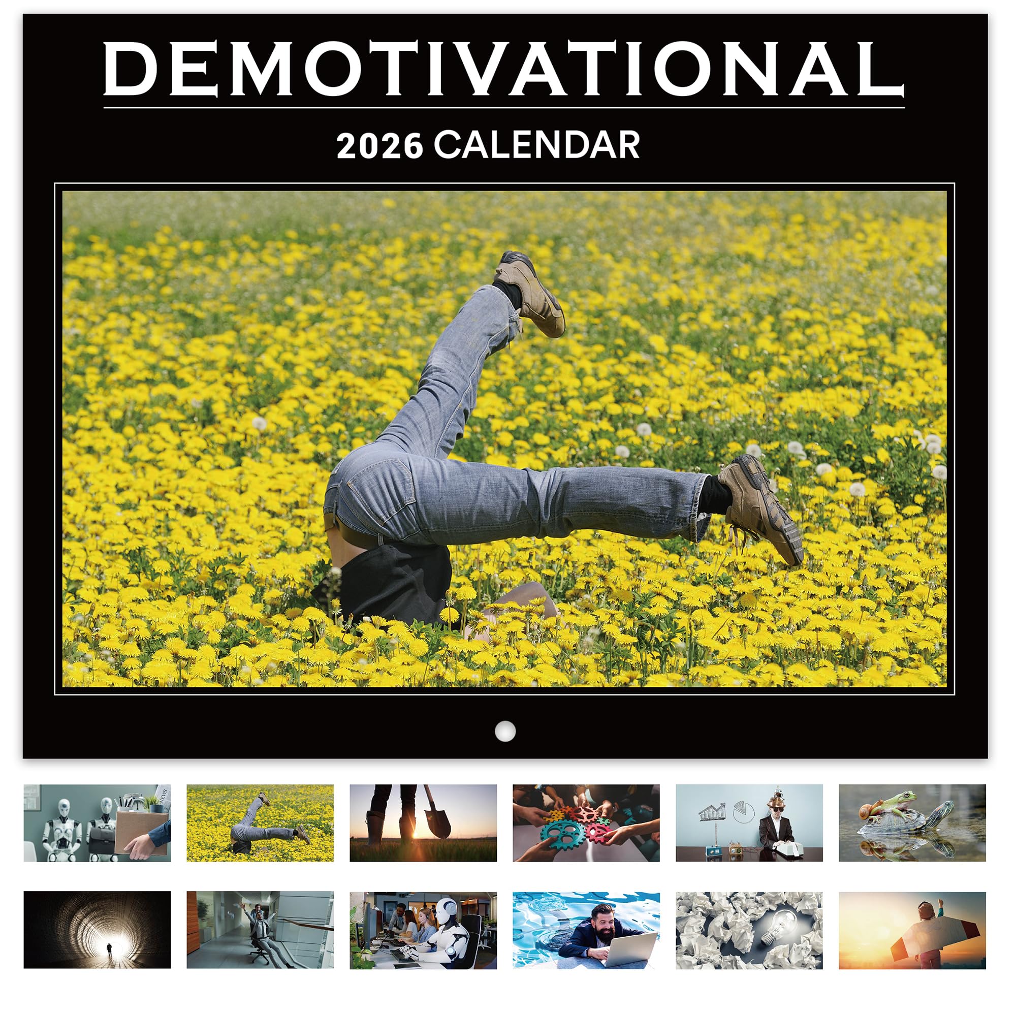 2026 Calendar - Demotivational 2026 Wall Calendar, 2026 Funny Calendar, Jan. 2026 - Dec. 2026, Wall calendar Best for Office with Demotivational Quotes, Funny/Silly Gifts, 11" x 17" (Open), Thick Paper, Unruled Blocks