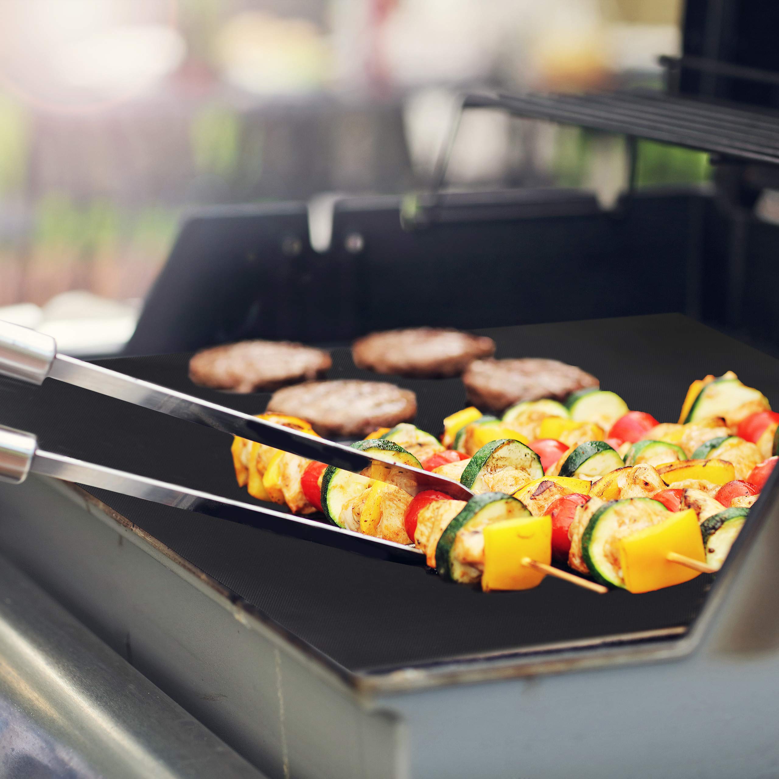 Avilia Set di 6 Tappetini in Silicone per BBQ e Forno, Antiaderenti, Riutilizzabili, Facili da