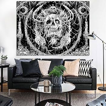 ピロ水　GOT B0 Tapestry Collection 010 Amazon.com: Lifeella Skull Tapestry, Gothic Horror Moon