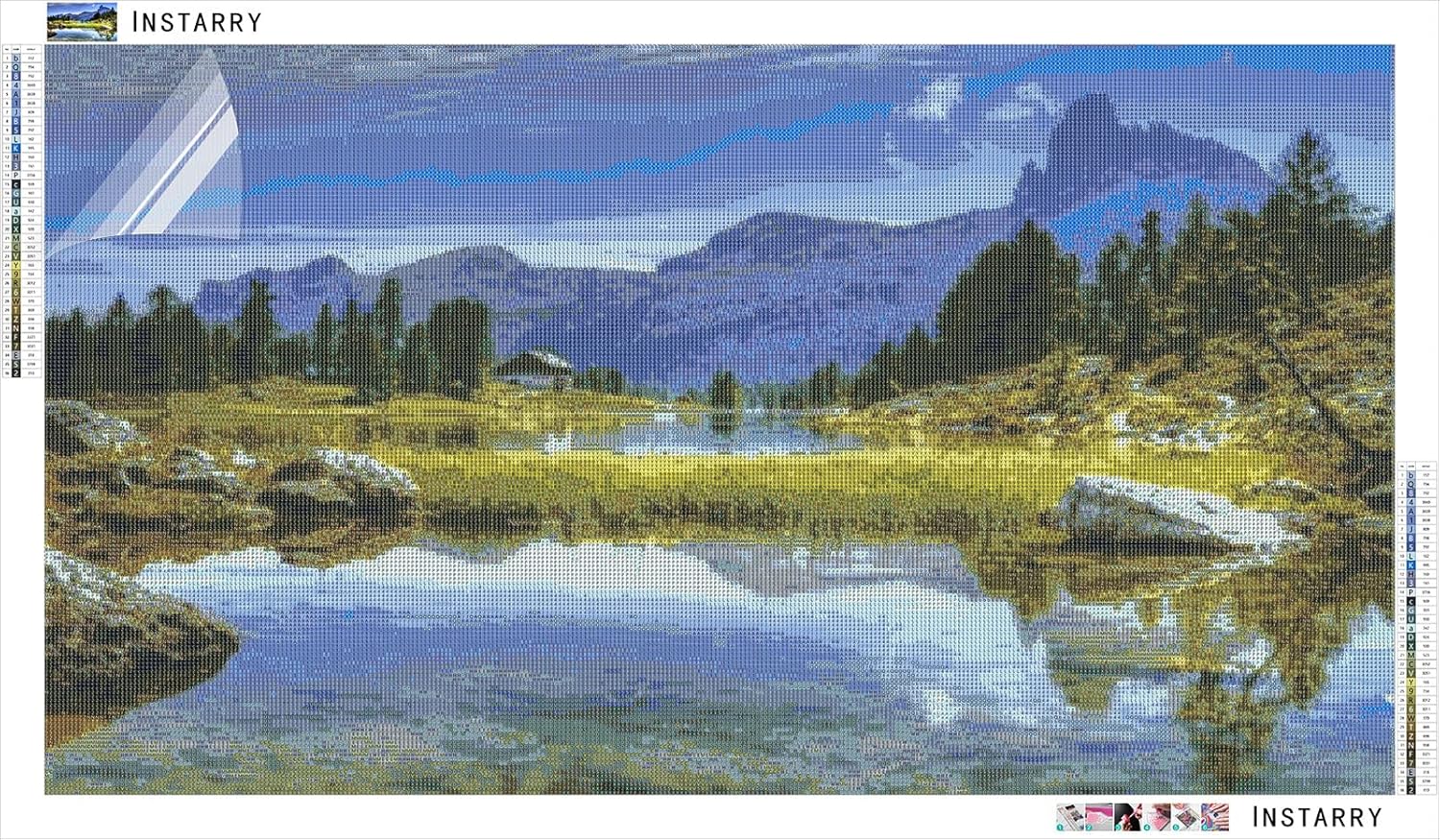 Instarry DIY 5D Diamond Painting Kits for Adults Large Size Natural Scenery Rhinestones Embroidery Living Room Decor Art Kit 39.4x15.7 inch