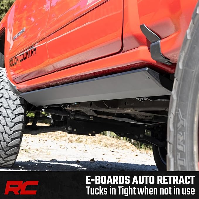 Estribos Eléctricos Retráctiles Rough Country para Chevy y GMC miniatura 5