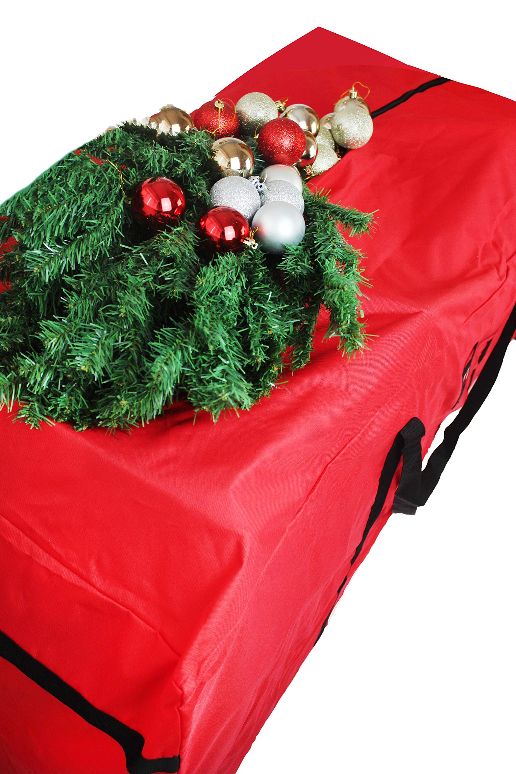 Modo Borsa portaoggetti per albero di Natale e decorazioni (borsa rossa extra large per albero di Natale)