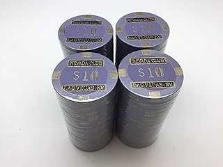 Nevada Club Poker Chips - (100) $10 Brass Core 15 Gram