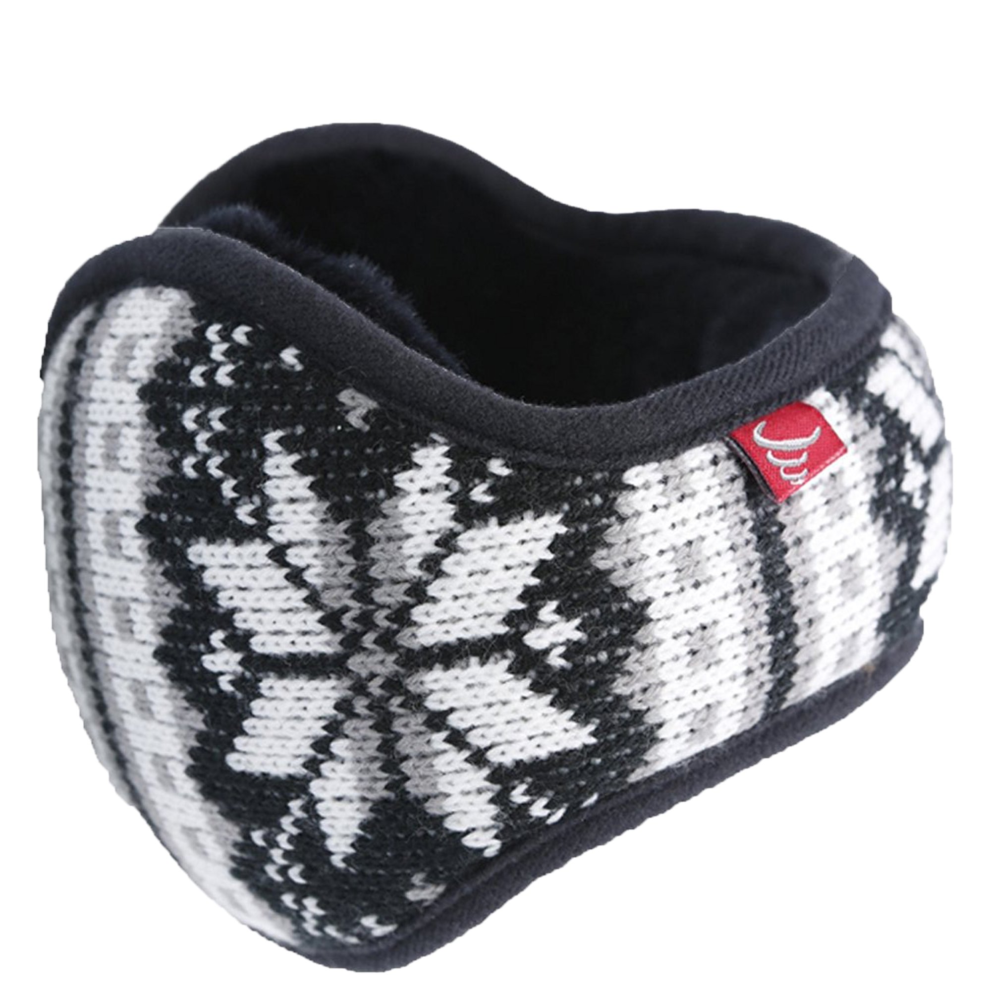 Mraw-Adjustable Winter Earmuff- Back Worn Ear Warmer-Snowflake Pattern-Foldable