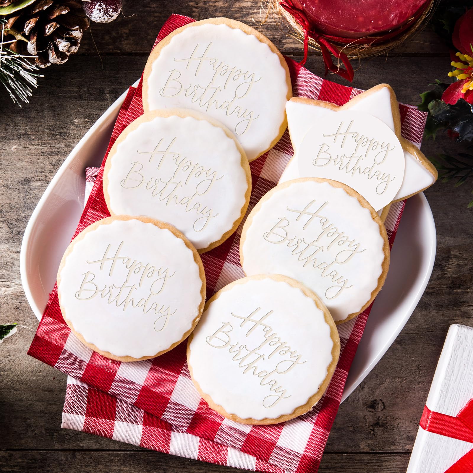 Set Di Stampi Per Biscotti Happy Birthday E Thank You – 3D Fai Da Te Per Dolci, Compleanni E Cupcake