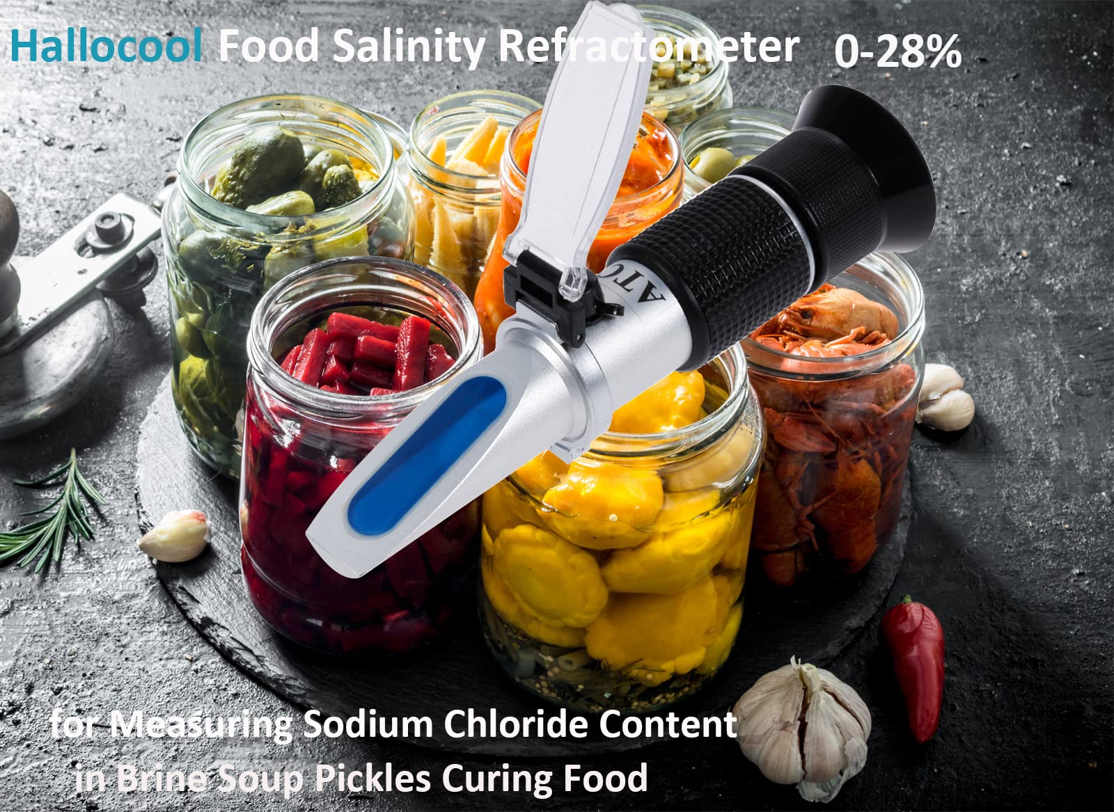 Salinity Refractometer 028 Salinity Meter For Measuring Sodium Chloride Content