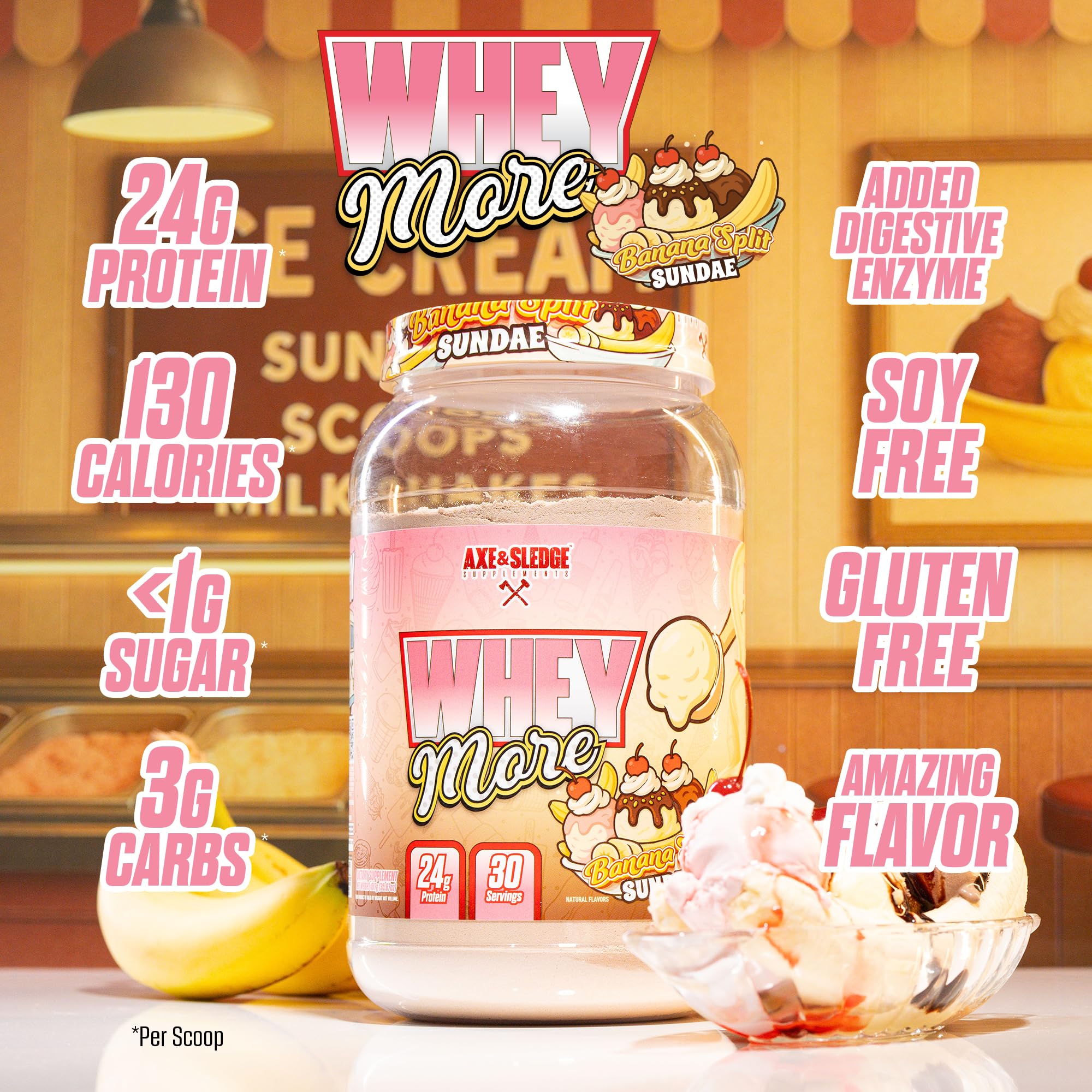 ☆　まめ様│クリーム&ローション＋ソープ　サンプロ Amazon.com: Axe & Sledge WHEY More Premium Protein Blend | 24g