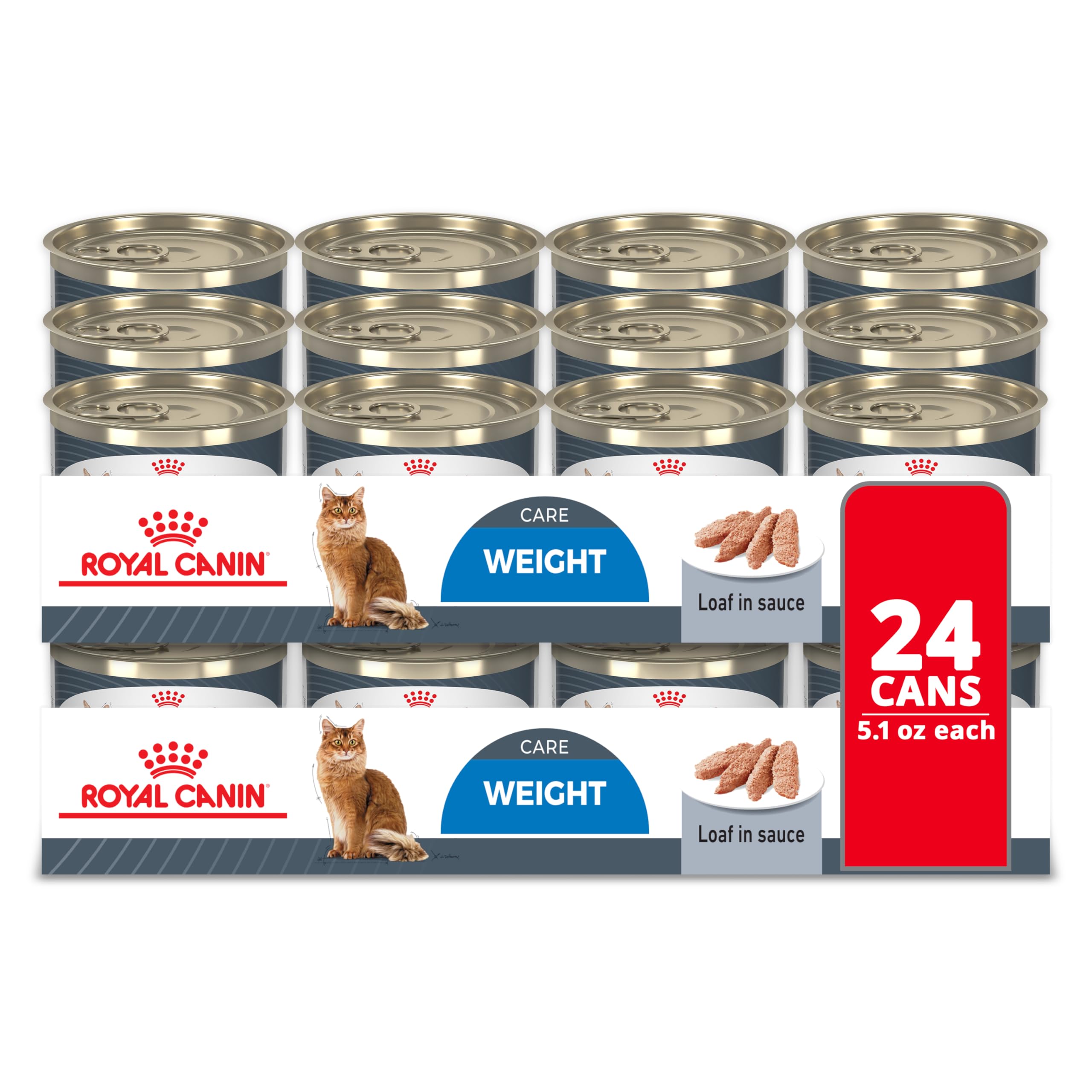 Royal Canin Feline Care Nutrition Weight Care Adult Loaf in Sauce Cat Food, 5.1 oz (Pack of 24)