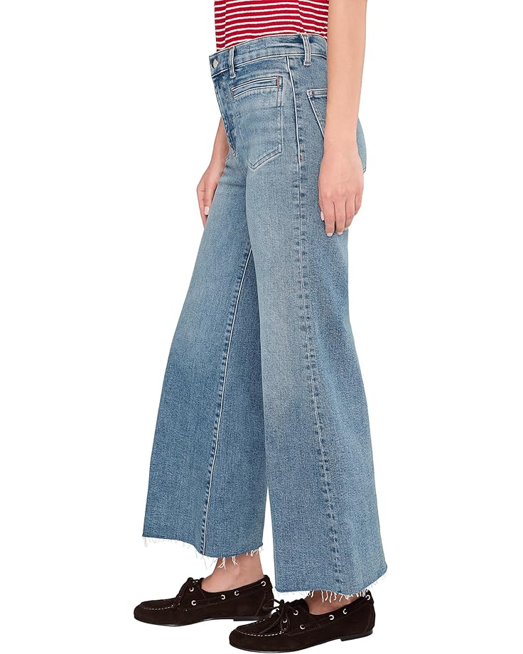 Madewell Patch Pocket Flared Wide Leg Jeans with Raw Hem in Shalimar Wash - #3 of 5